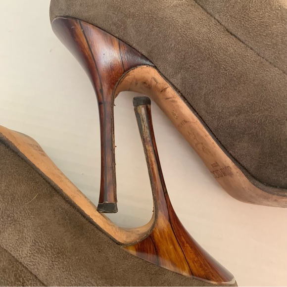 JIMMY CHOO Shearling Brown Suede Boots - Picture 5 of 6